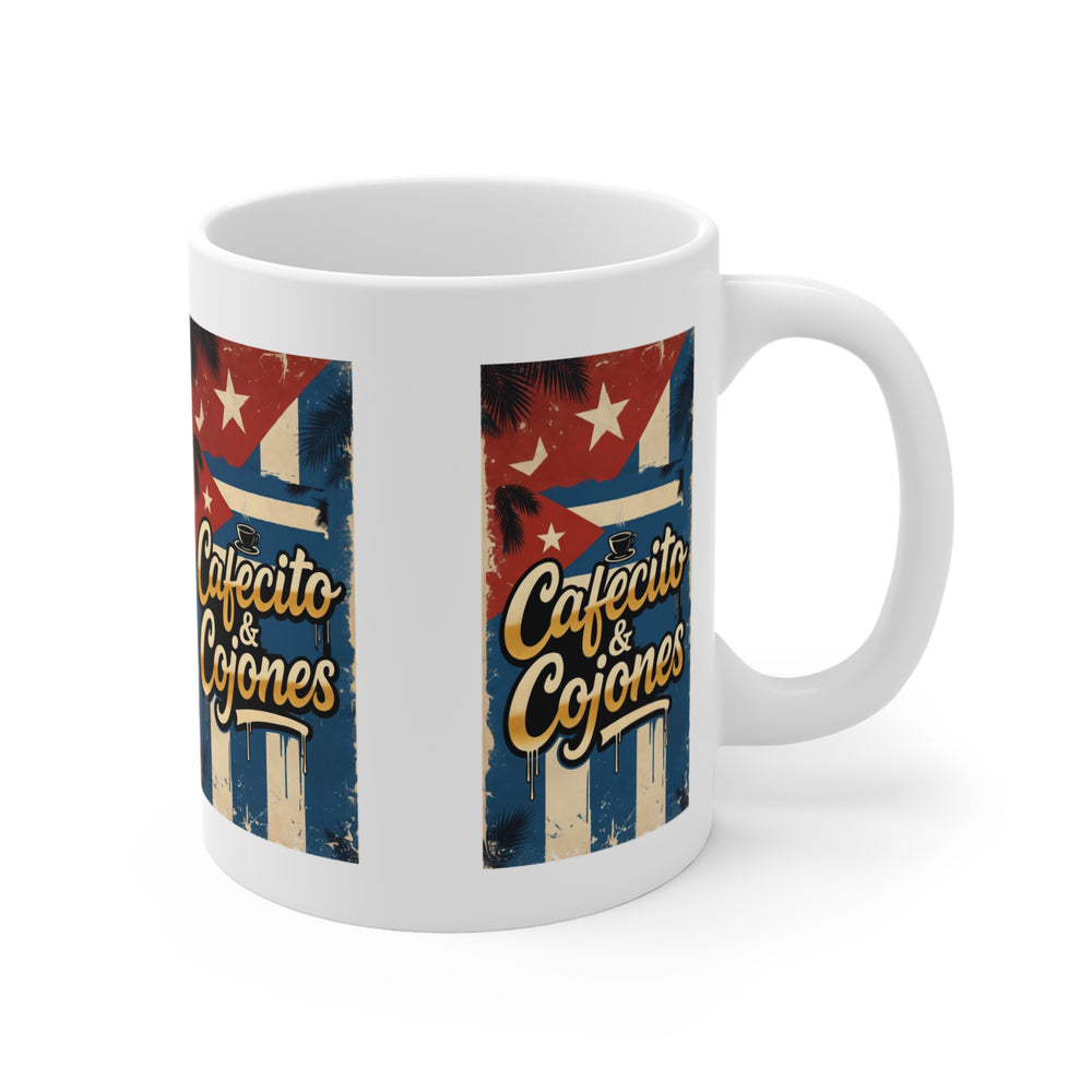 Cafecito & Conjones Mug detail - Cuban apparel by Patria Vive