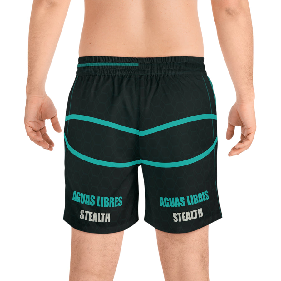 Aguas Libres Stealth Mid-Length Water Shorts detail - Cuban shirt and Cuba merch by Patria Vive