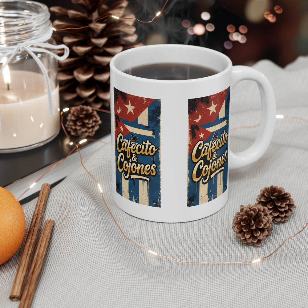 Cafecito & Conjones Mug detail - Cuban apparel by Patria Vive