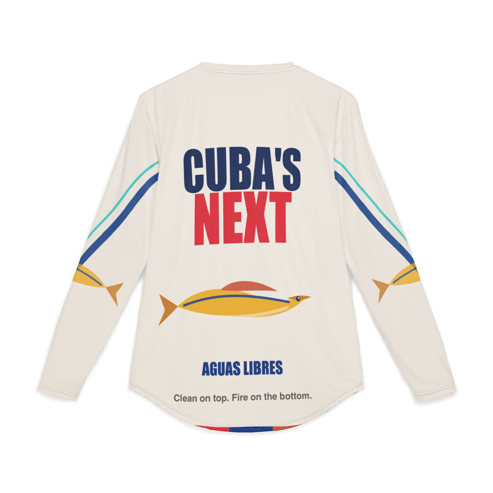 Cuba's Next Cream UV Protection Long Sleeve Shirt detail - Cuban apparel by Patria Vive