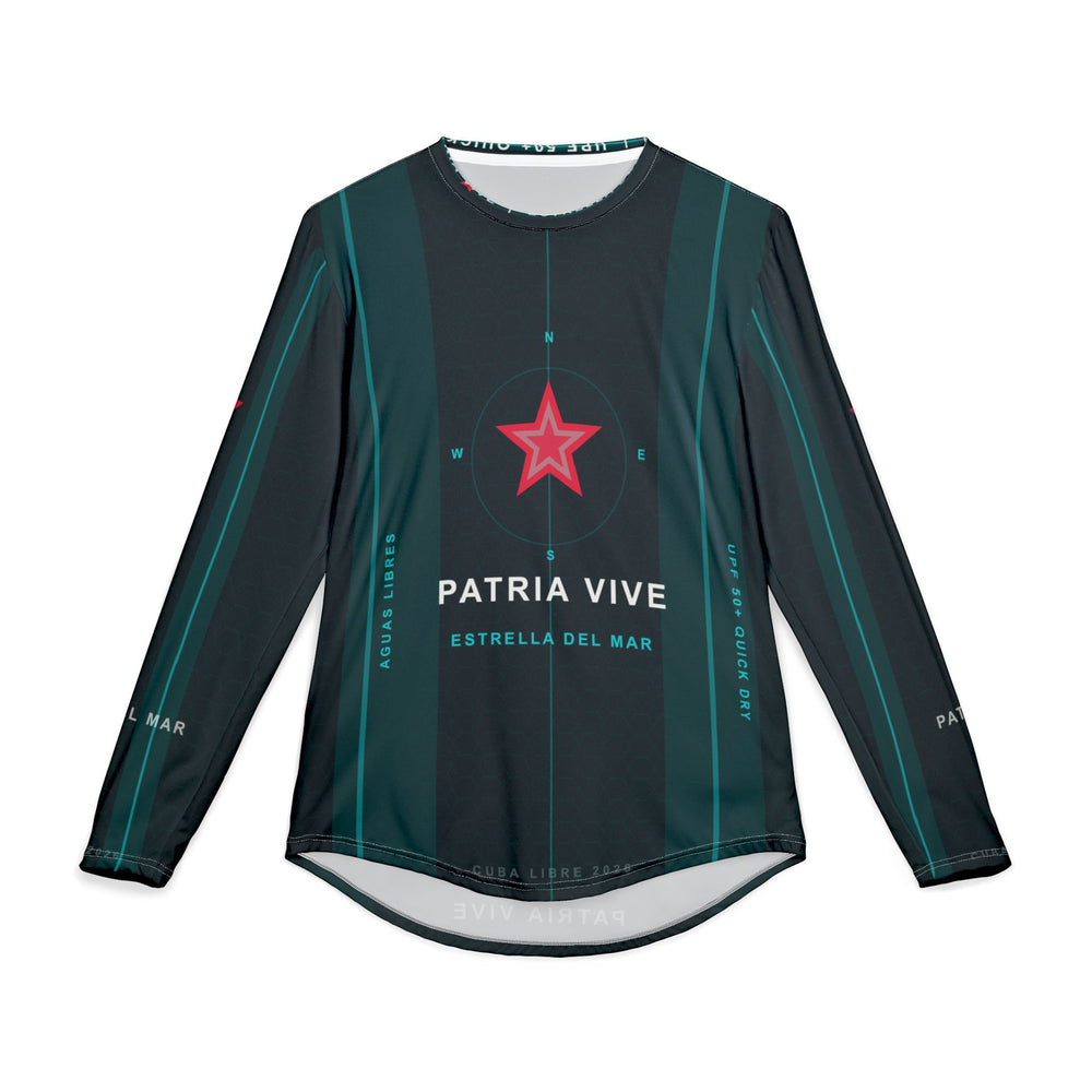Estrella Del Mar Tech UV Protection Long Sleeve Shirt detail - Cuban apparel by Patria Vive