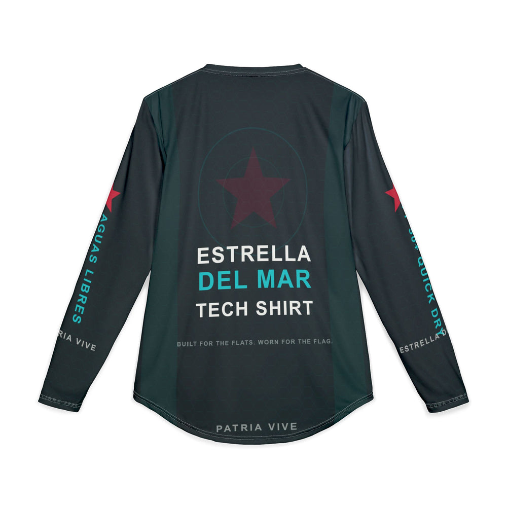 Estrella Del Mar Tech UV Protection Long Sleeve Shirt detail - Cuban apparel by Patria Vive