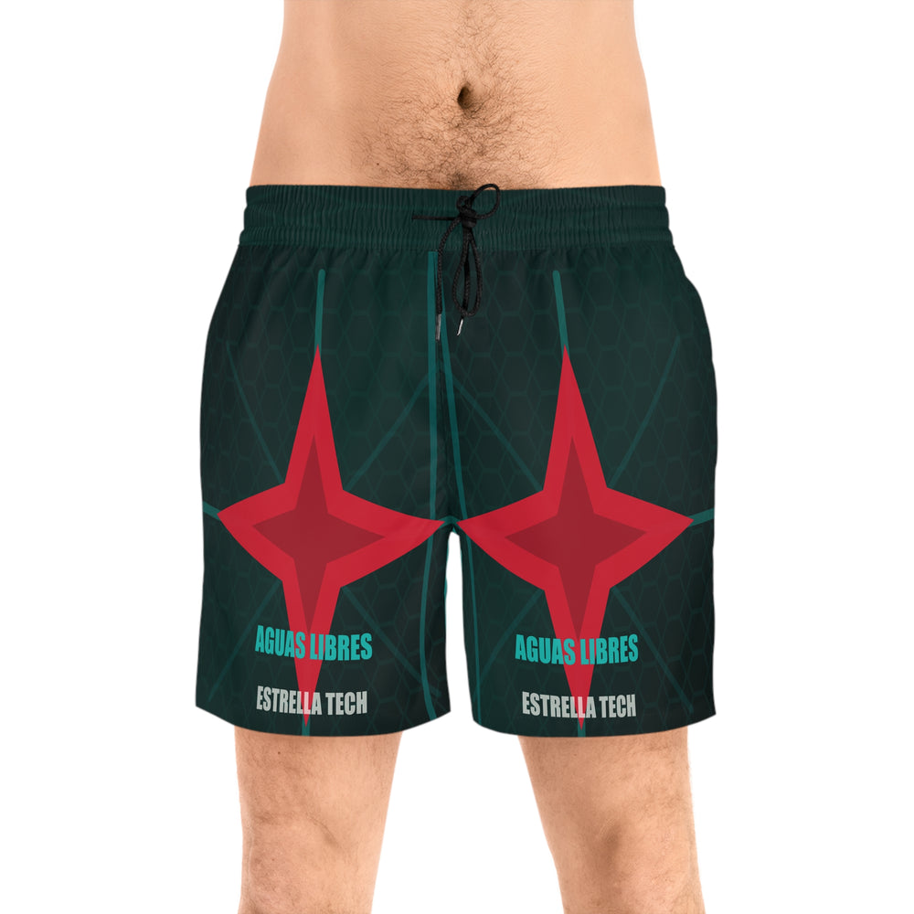 Estrella Tech Mid-Length Water Shorts detail - Cuban apparel by Patria Vive