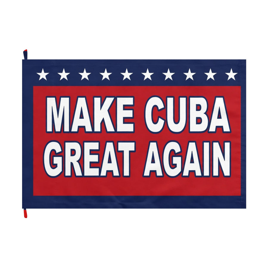 MAKE CUBA GREAT AGAIN Double-Sided Flag - Cuba merch by Patria Vive