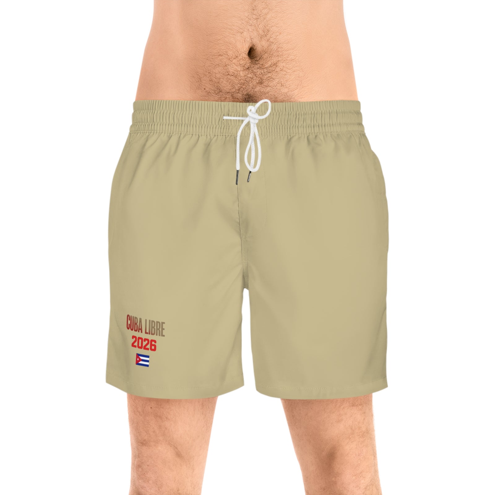 Men's Mid-Length Swim Shorts (AOP) - premium Cuba merch by Patria Vive