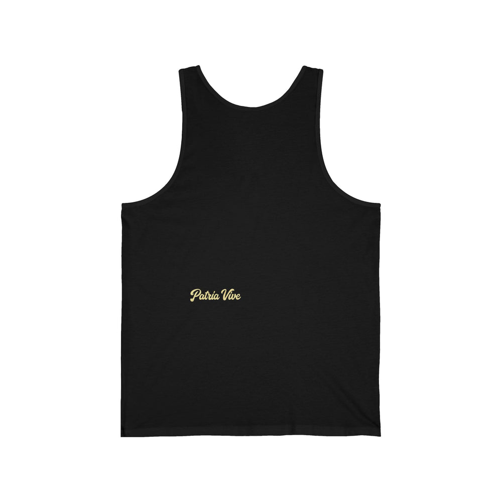 Unisex Jersey Tank detail - Cuban apparel by Patria Vive