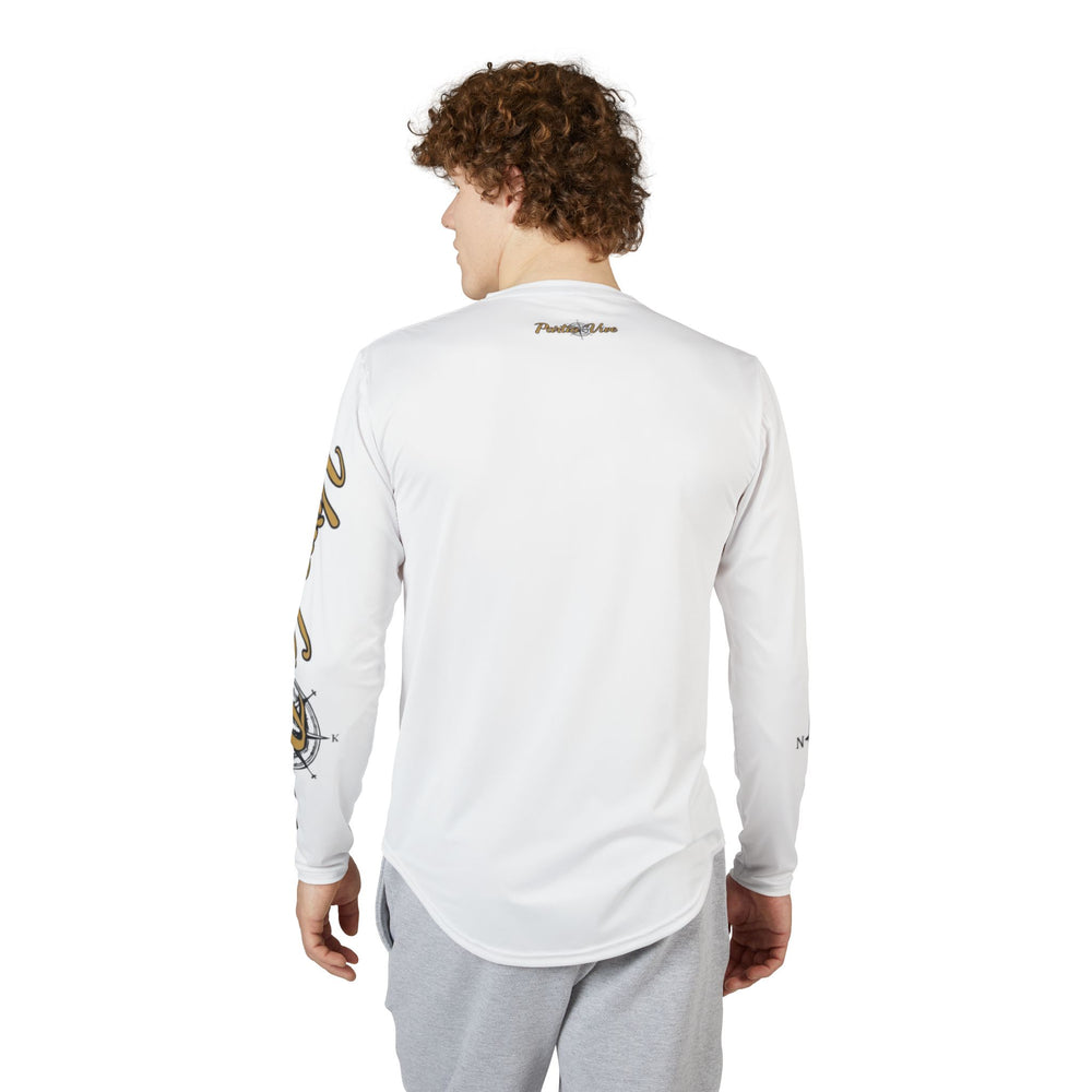 Men's UV Protection Long Sleeve Shirt (AOP) detail - Cuban apparel by Patria Vive