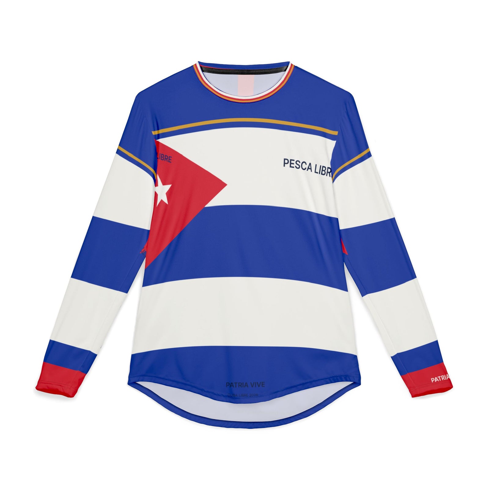La Bandera Pesca UV Protection Long Sleeve Shirt - Cuba merch and Cuban streetwear by Patria Vive