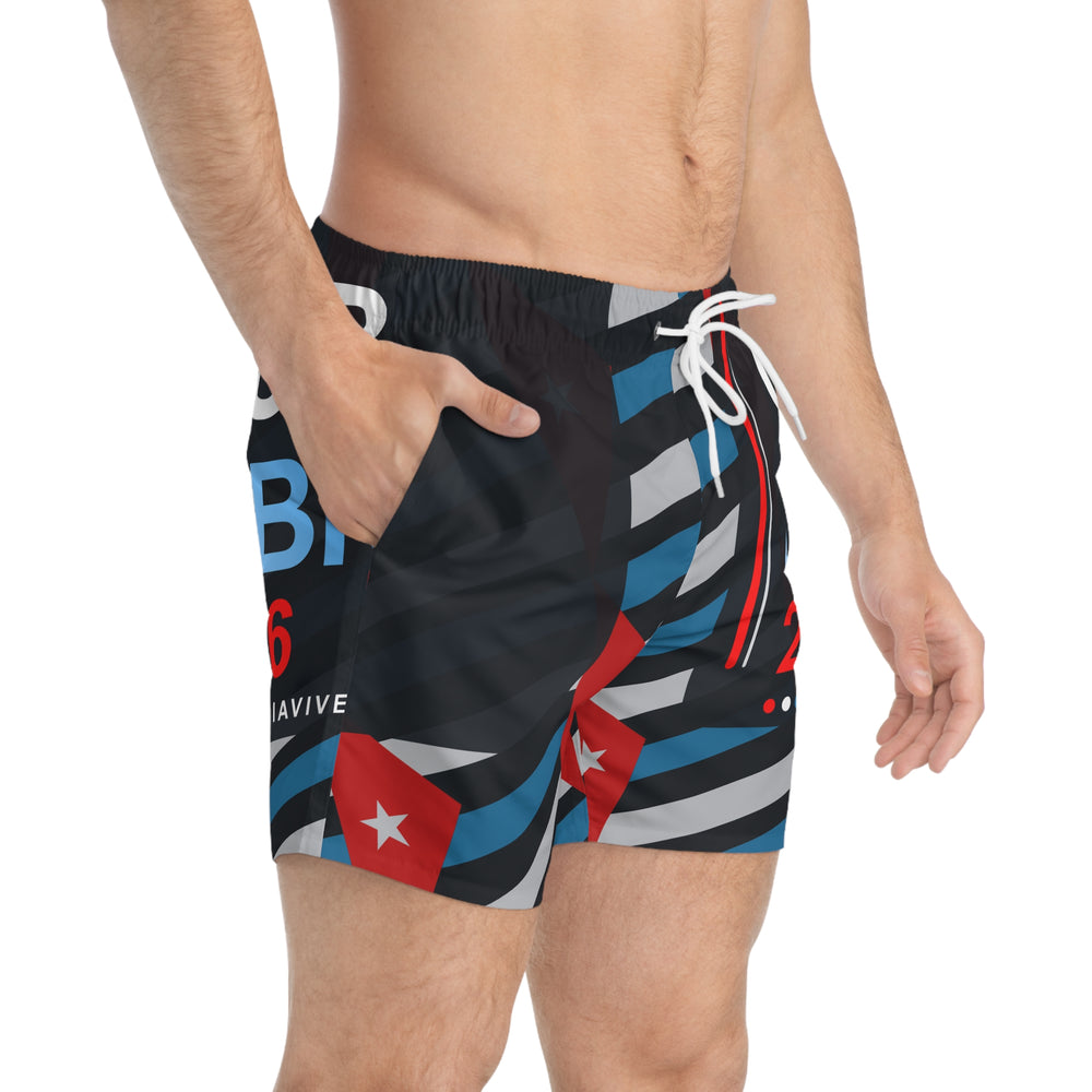 Swim Trunks (AOP) detail - Cuban apparel by Patria Vive