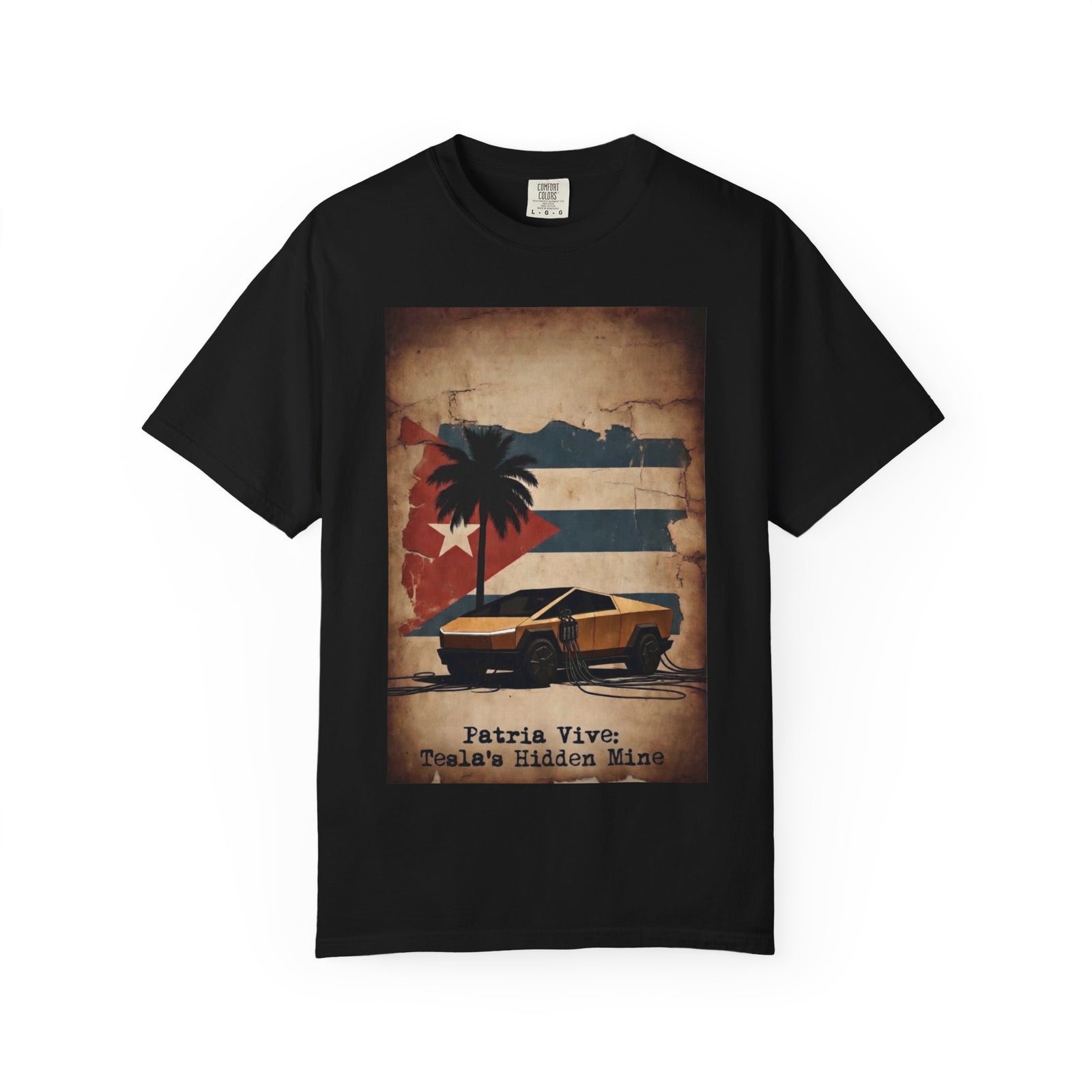 Tesla Hidden Gem Garment-Dyed Heritage Tee - premium Cuba merch by Patria Vive