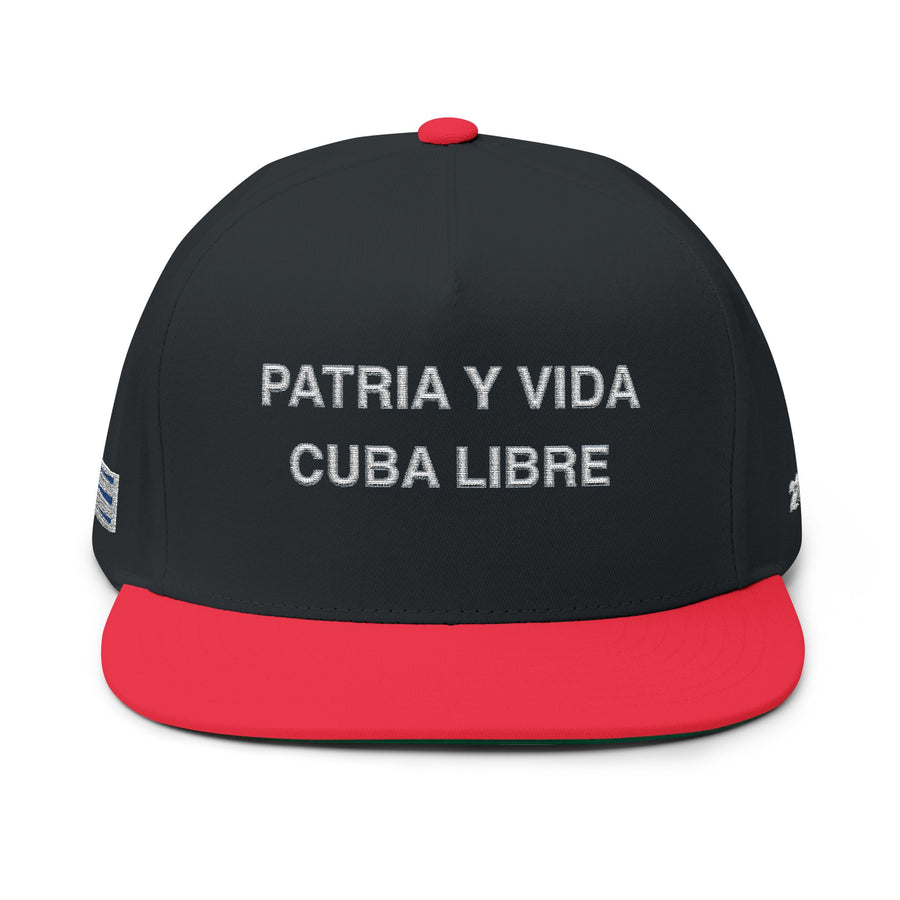 Patria y Vida Cuba Libre Flat Bill Cap detail - Cuban shirt and Cuba merch by Patria Vive