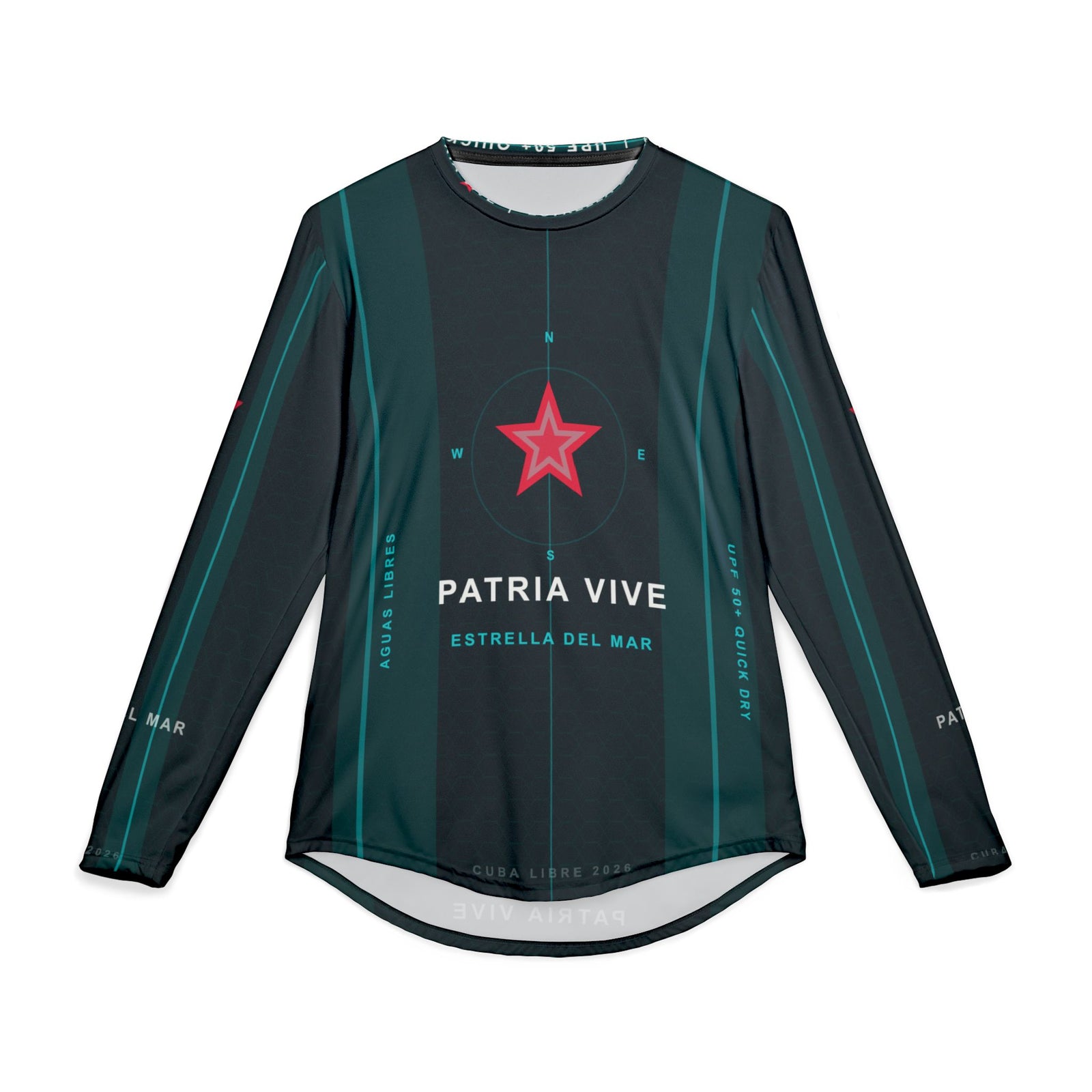 Estrella Del Mar Tech UV Protection Long Sleeve Shirt - premium Cuba merch by Patria Vive