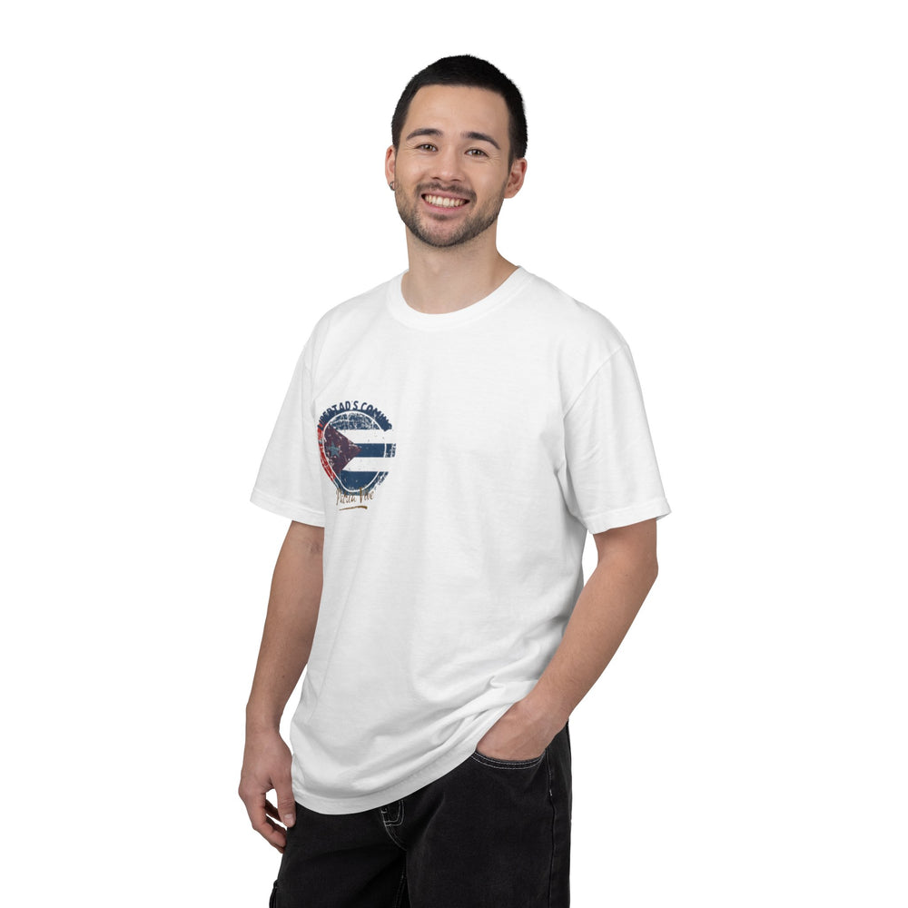 Liberta Is Coming Garment-Dyed Tee detail - Cuban apparel by Patria Vive