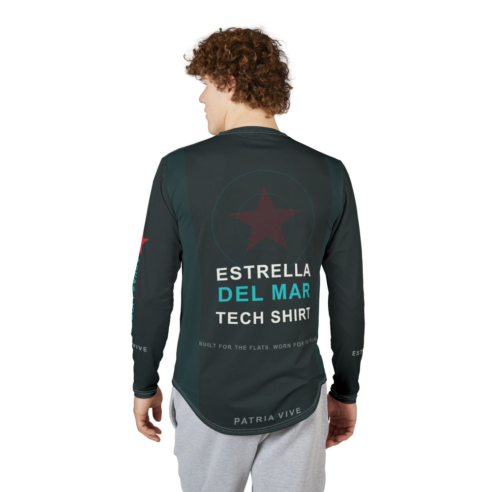 Estrella Del Mar Tech UV Protection Long Sleeve Shirt detail - Cuban apparel by Patria Vive