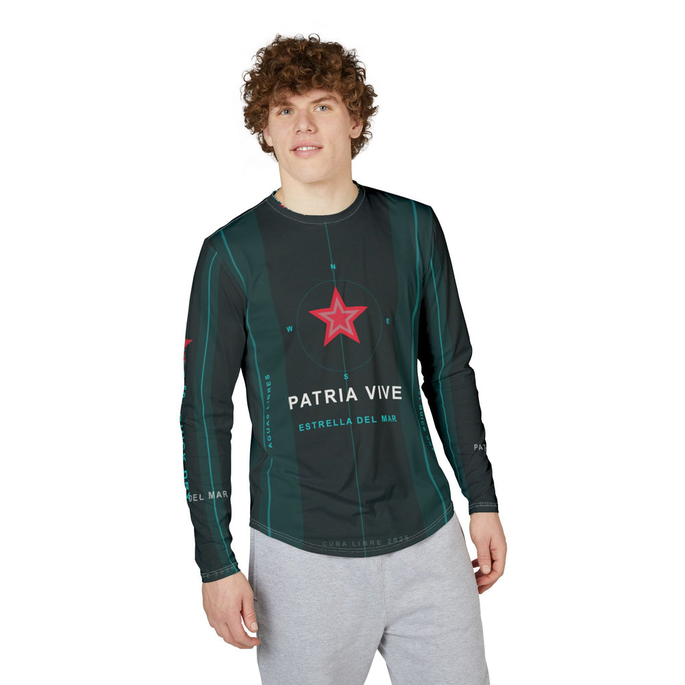 Estrella Del Mar Tech UV Protection Long Sleeve Shirt detail - Cuban apparel by Patria Vive