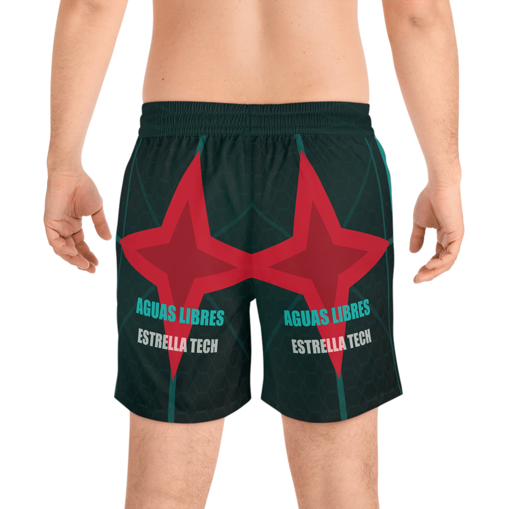 Estrella Tech Mid-Length Water Shorts detail - Cuban apparel by Patria Vive