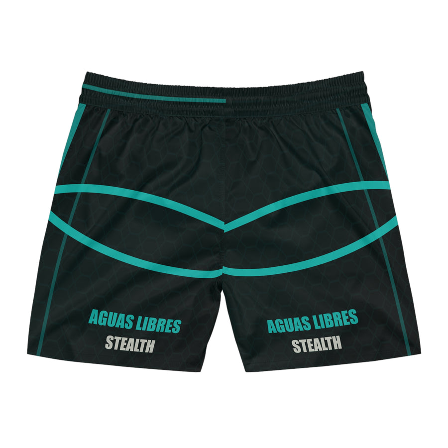 Aguas Libres Stealth Mid-Length Water Shorts detail - Cuban shirt and Cuba merch by Patria Vive