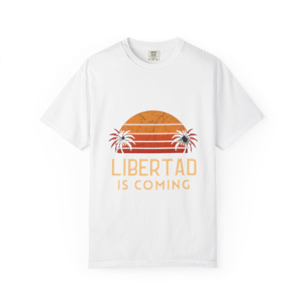 Patria Vive Sun-Washed Graphic Tee detail - Cuban apparel by Patria Vive