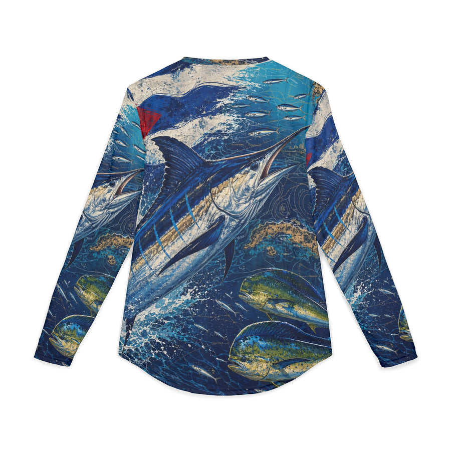 Havana Bluewater Run UV Protection Long Sleeve Shirt detail - Cuban shirt and Cuba merch by Patria Vive
