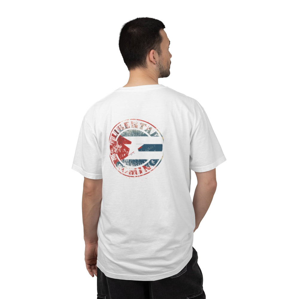 Liberta Is Coming Garment-Dyed Tee detail - Cuban apparel by Patria Vive