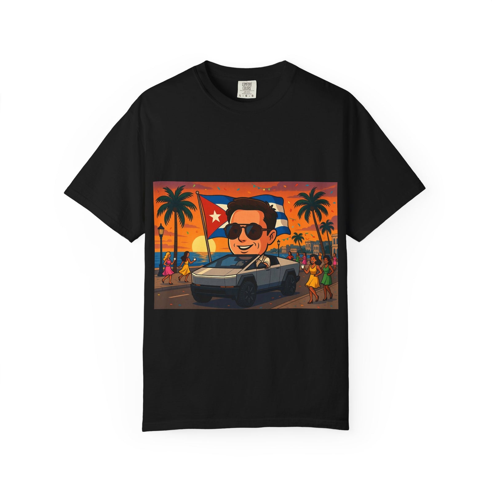 Elon Cyber Comfort Wash Tee - premium Cuba merch by Patria Vive