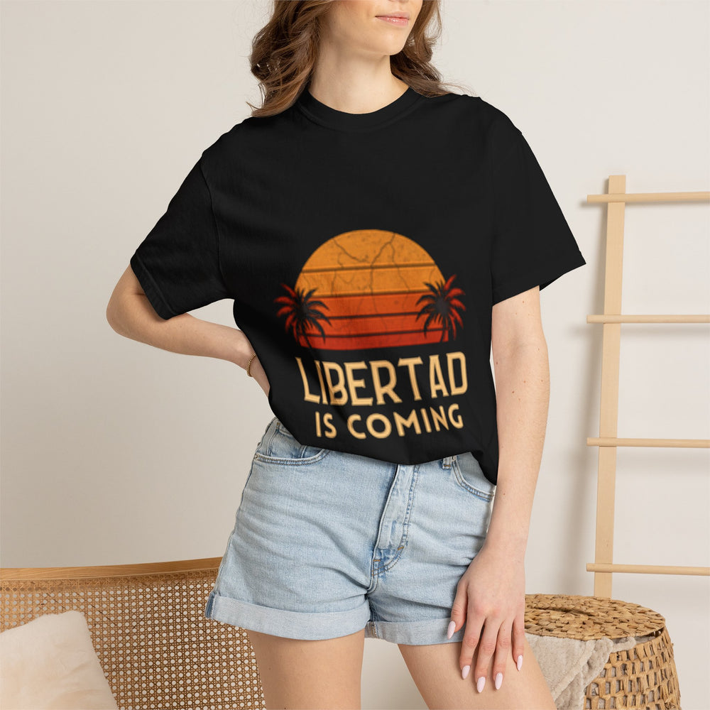 Patria Vive Sun-Washed Graphic Tee detail - Cuban apparel by Patria Vive