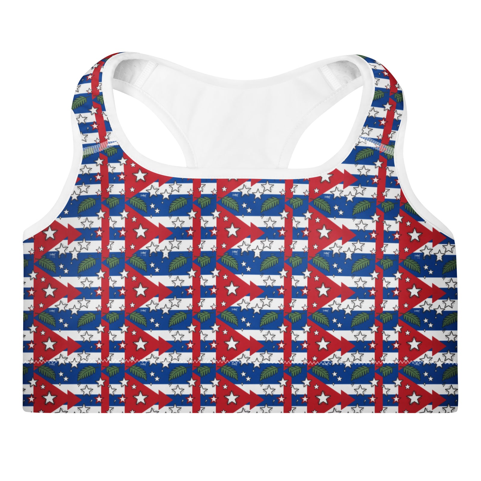 Padded Sports Bra - premium Cuba merch by Patria Vive