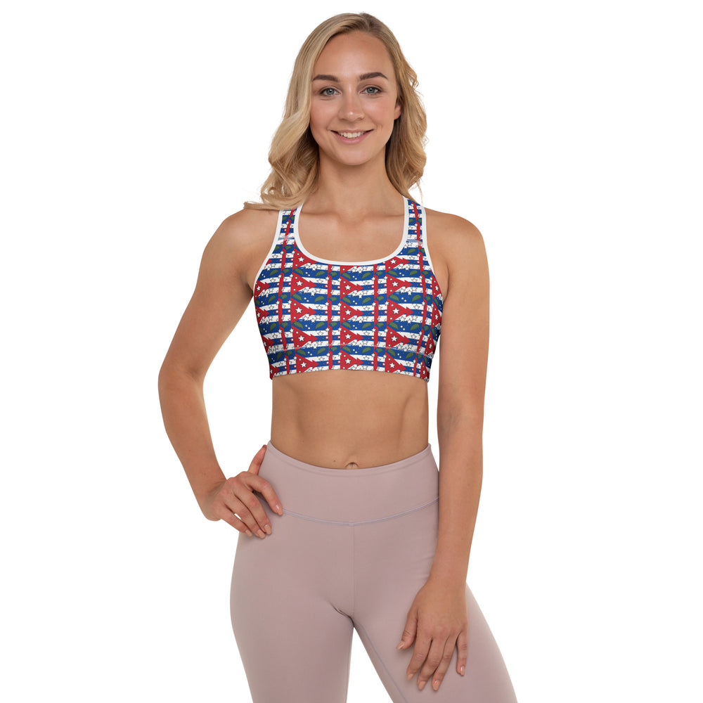 Padded Sports Bra detail - Cuban apparel by Patria Vive