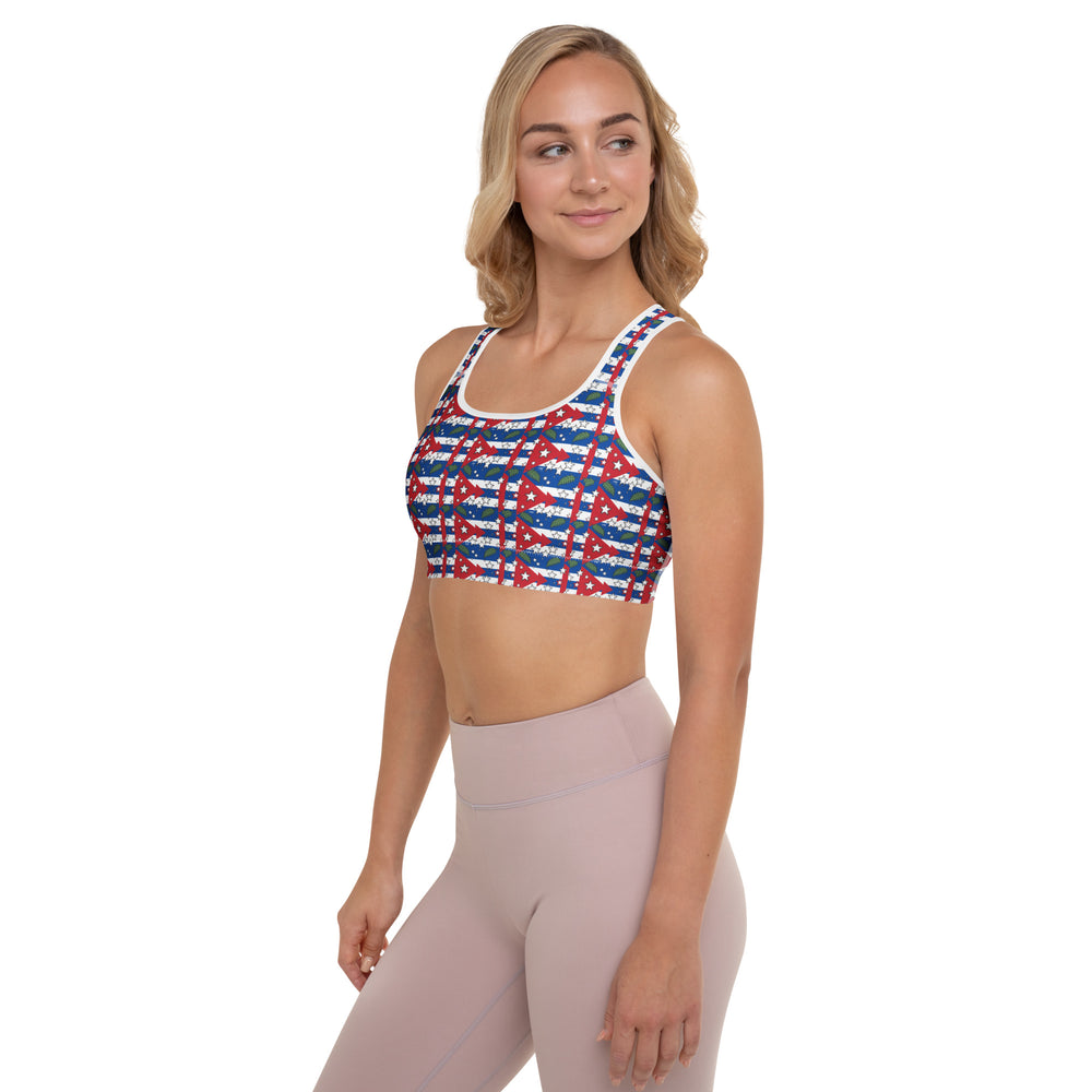 Padded Sports Bra detail - Cuban apparel by Patria Vive