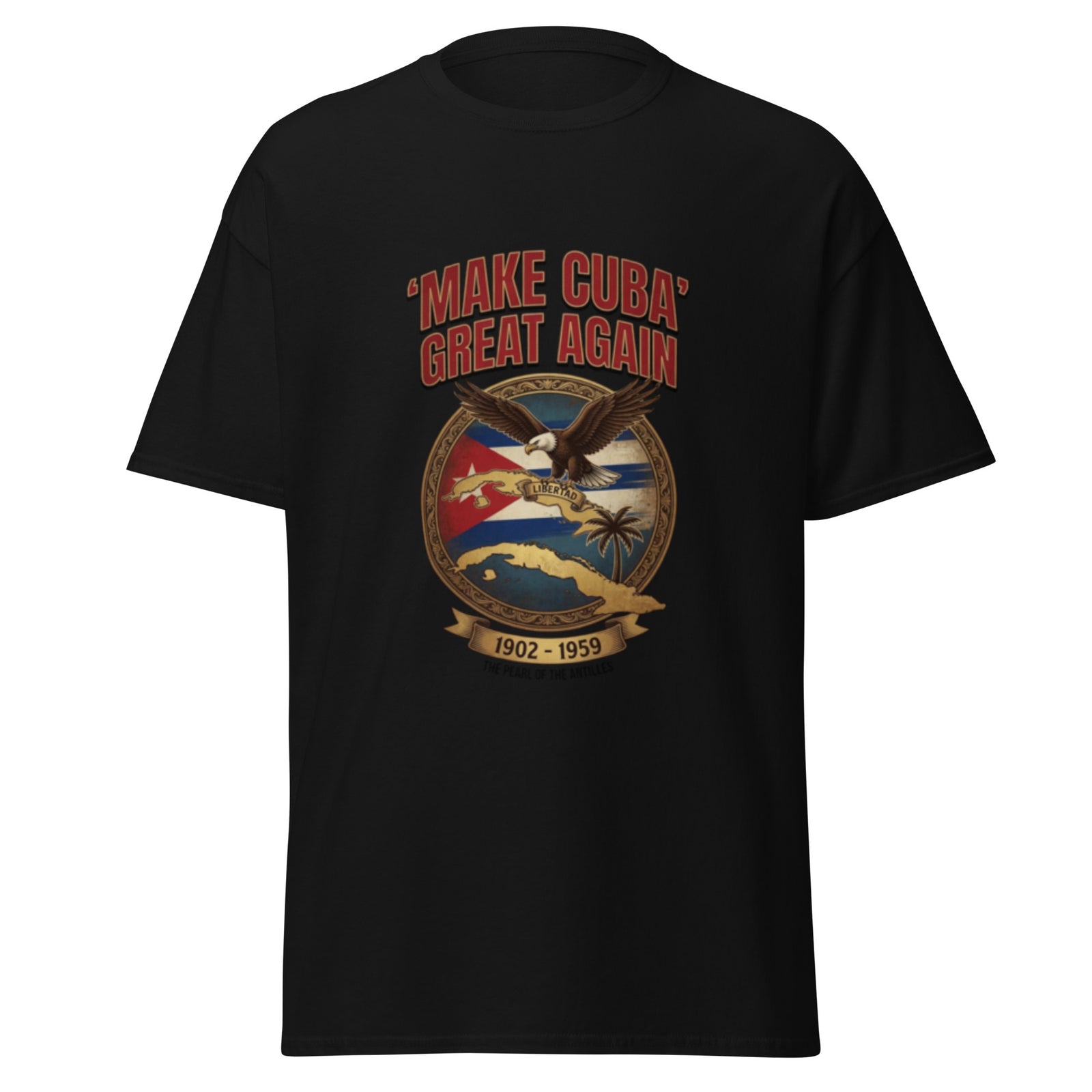 Make Cuba Great Again Vintage Black Shirt - premium Cuba merch by Patria Vive