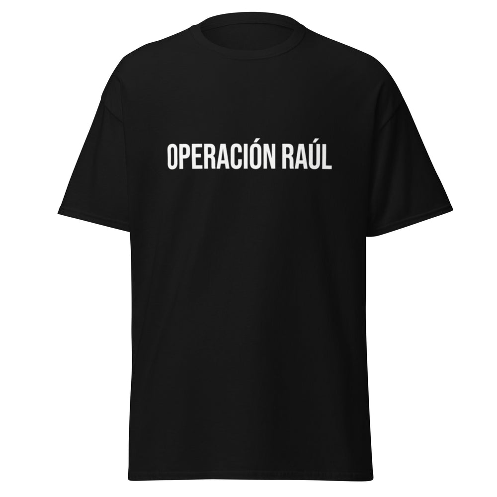 Operación Raúl Tee – Black detail - Cuban apparel by Patria Vive