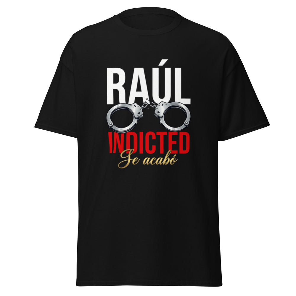 Raúl Indicted Classic Tee – Black detail - Cuban apparel by Patria Vive