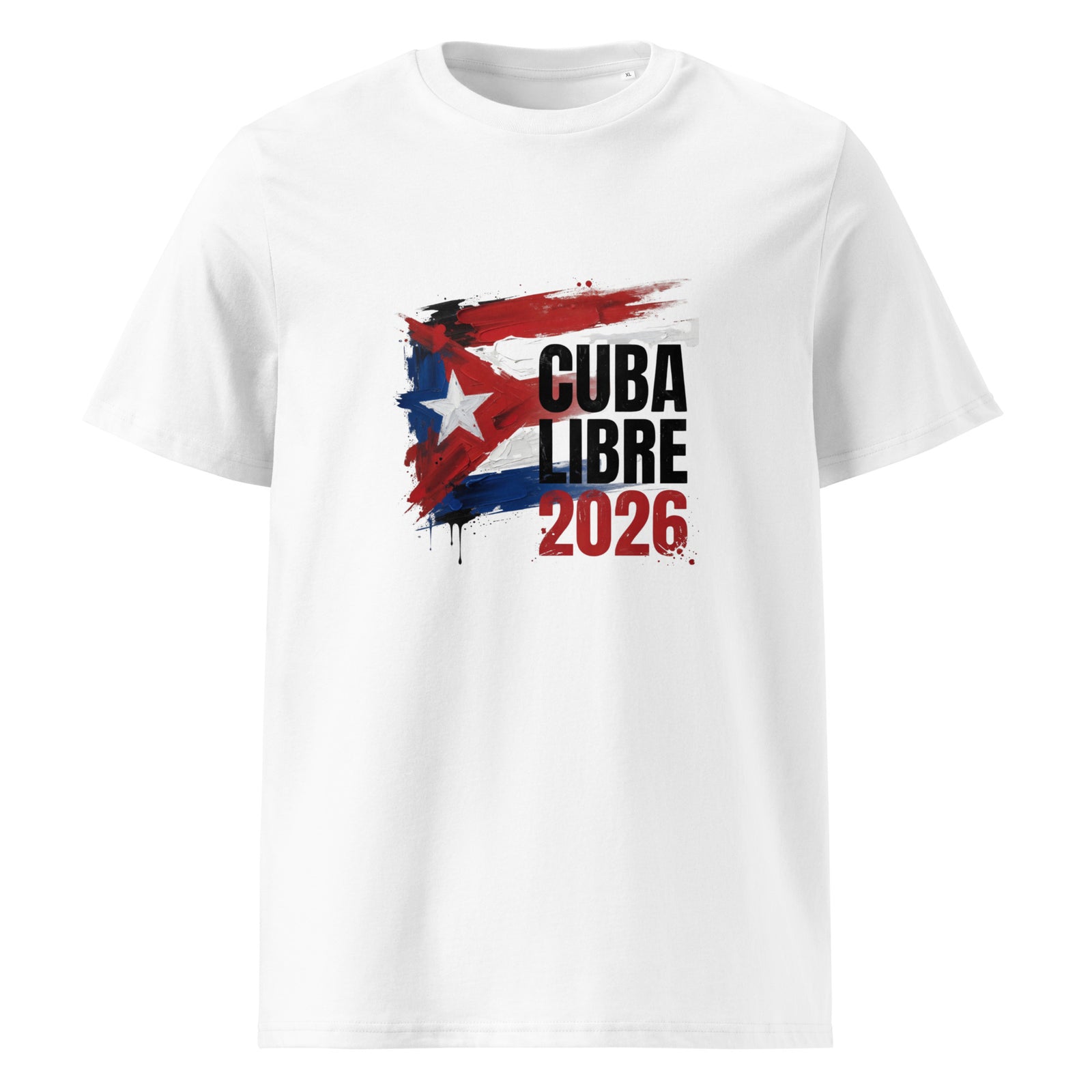 Cuba Libre Organic Cotton Shirt - White - premium Cuba merch by Patria Vive