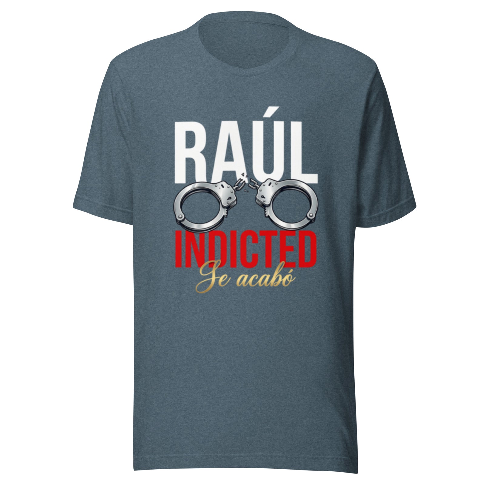 Raúl Indicted Tee – Heather Slate - premium Cuba merch by Patria Vive