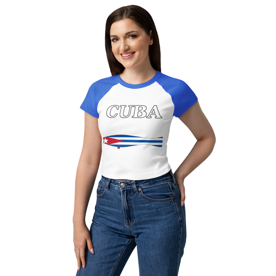 Women’s micro rib raglan baby tee